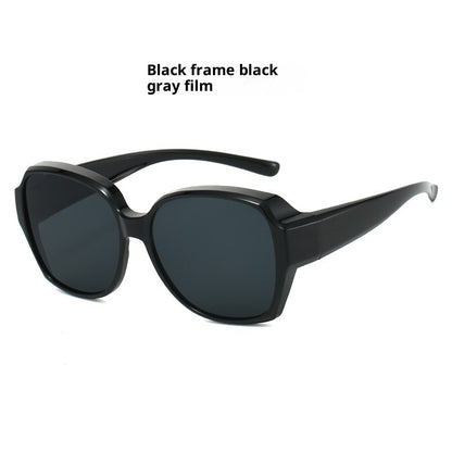 Large Rim Myopia Set Clip Polarized Sun Glasses UV Protection Driving