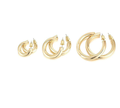 Glossy Round Earrings Jewelry Women