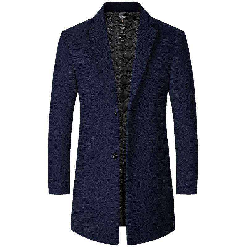 Men's Mid-Length Casual Wool Coat