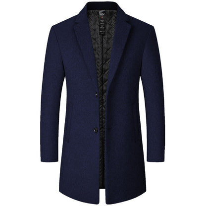 Men's Mid-Length Casual Wool Coat