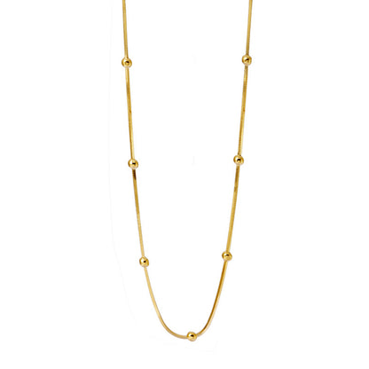 925 Sterling Silver Necklace For Women Ball Chain Necklaces Snake Bones Chain Qingdao Ornament