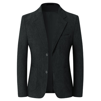 Solid-color Light-luxury Mens Casual Suit Jacket