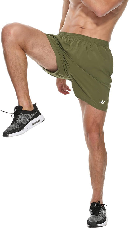 Men'S 5 Inch Running Shorts Quick Dry Lightweight Athletic Gym Workout Shorts with Pockets