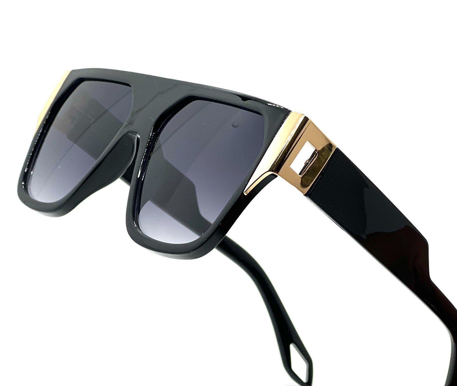Men'S SUNGLASSES DESIGNER SQUARE RETRO GOLD FRAME SHADES HIP HOP STYLE FASHION
