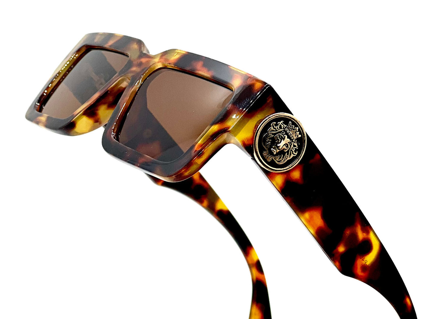 MEN SUNGLASSES HIP HOP SQUARE DESIGNER SHADES RETRO GOLD FRAME RAPPER FASHION