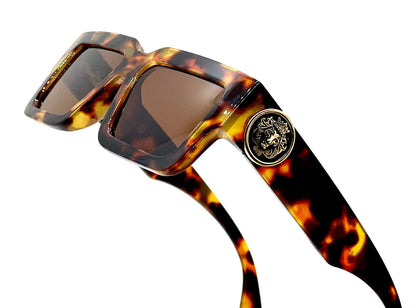 MEN SUNGLASSES HIP HOP SQUARE DESIGNER SHADES RETRO GOLD FRAME RAPPER FASHION