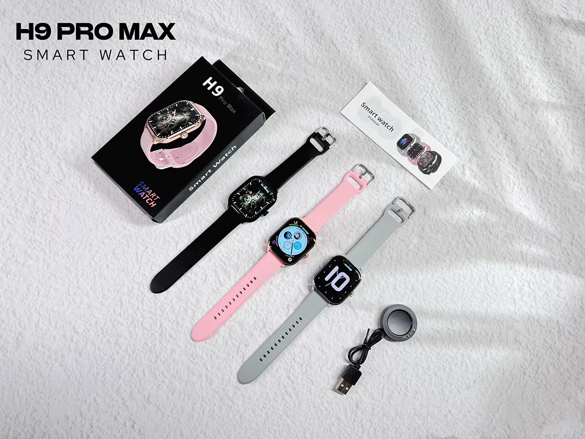 2025 Smart Watches H9 Promax with 2.01 Inch HD Color Screen Android System with Magnetic Charging BT Calls Heart Rate