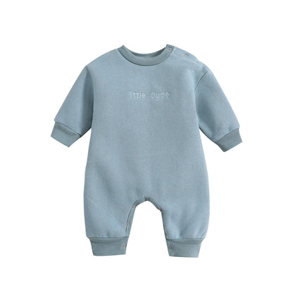 Korean Style Baby Solid Color Simple Jumpsuit