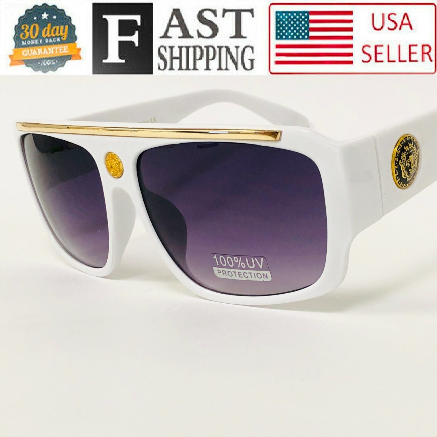 Gafas De Sol Lentes De Moda Para Hombres Grande Style Men Sunglasses Brown Lens