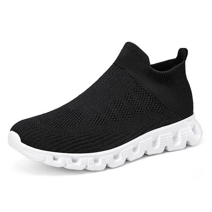 Casual Solid Color Flying Woven Sports Shoes Men Lightweight Breathable Summer Sneakers