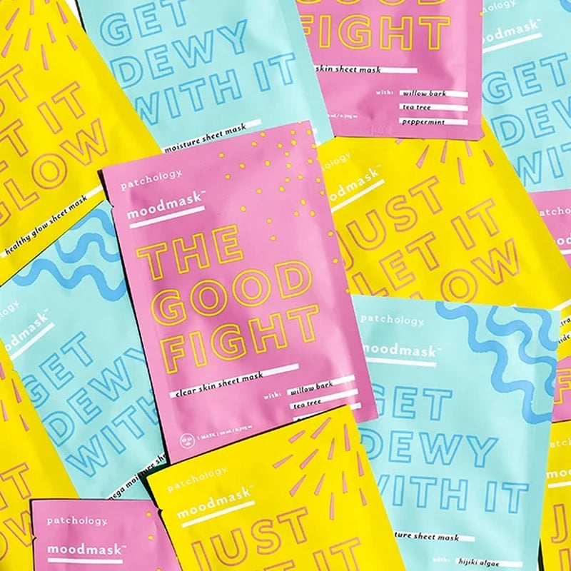 Moodmask Just Let It Glow Sheet Face Mask for Beauty Skincare, 0.705 Oz