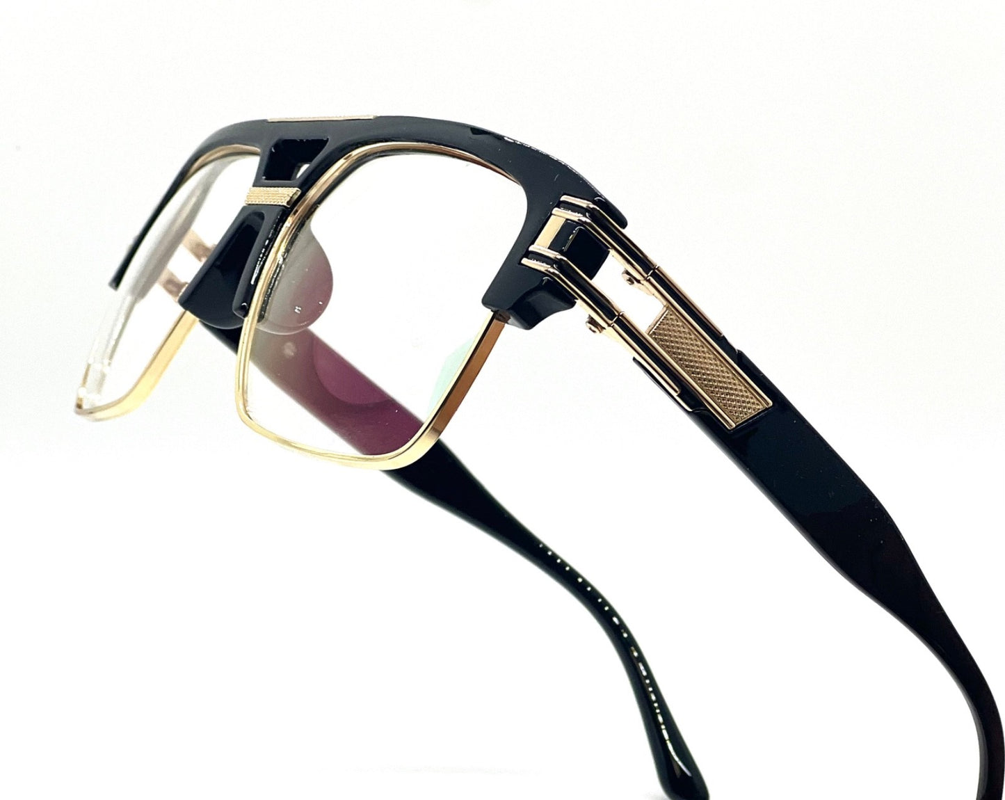Designer Men Sunglasses Fashion Square Gold Hip Hop Model New Style Shades Blue