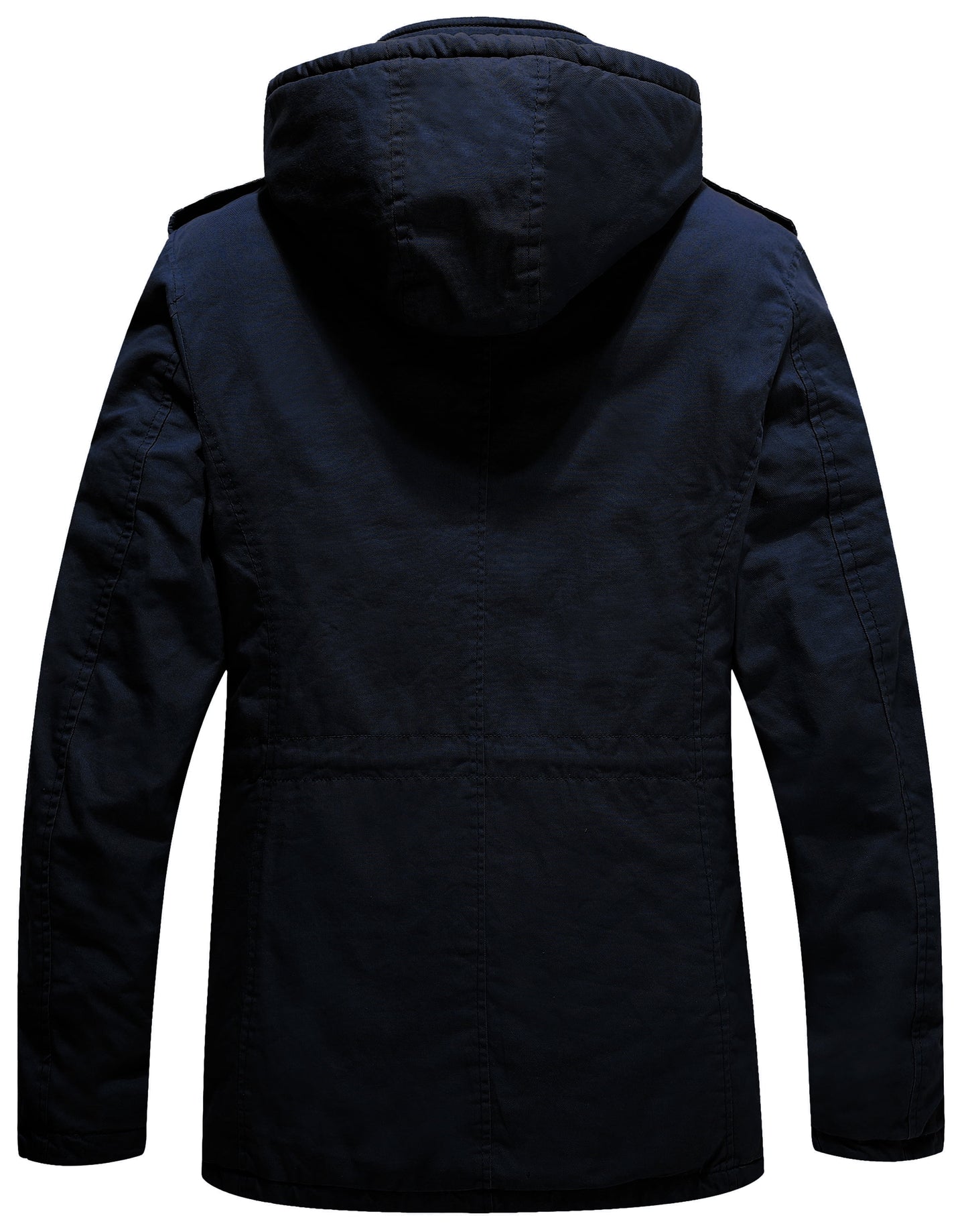 Men'S Winter Coat Warm Puffer Jacket Hooded Windproof Ski Outerwear Jacket Navy M
