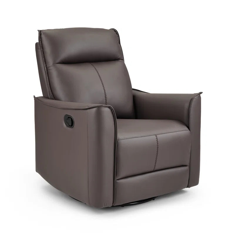 Tayani 31.5" Wide Modern Comfortable Upholstered Swivel and Rocker Manual Recliner