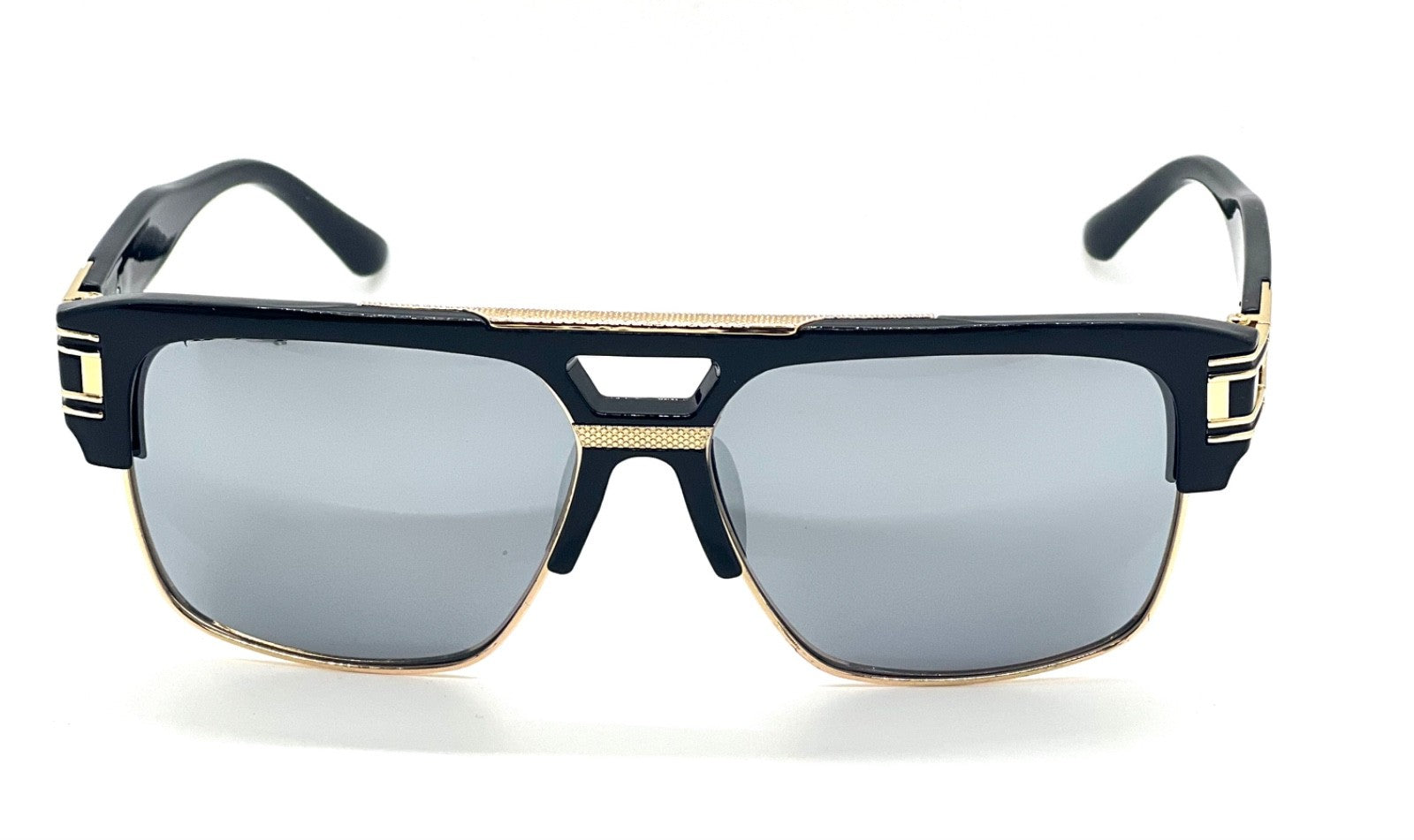 Designer Men Sunglasses Fashion Square Gold Hip Hop Model New Style Shades Blue