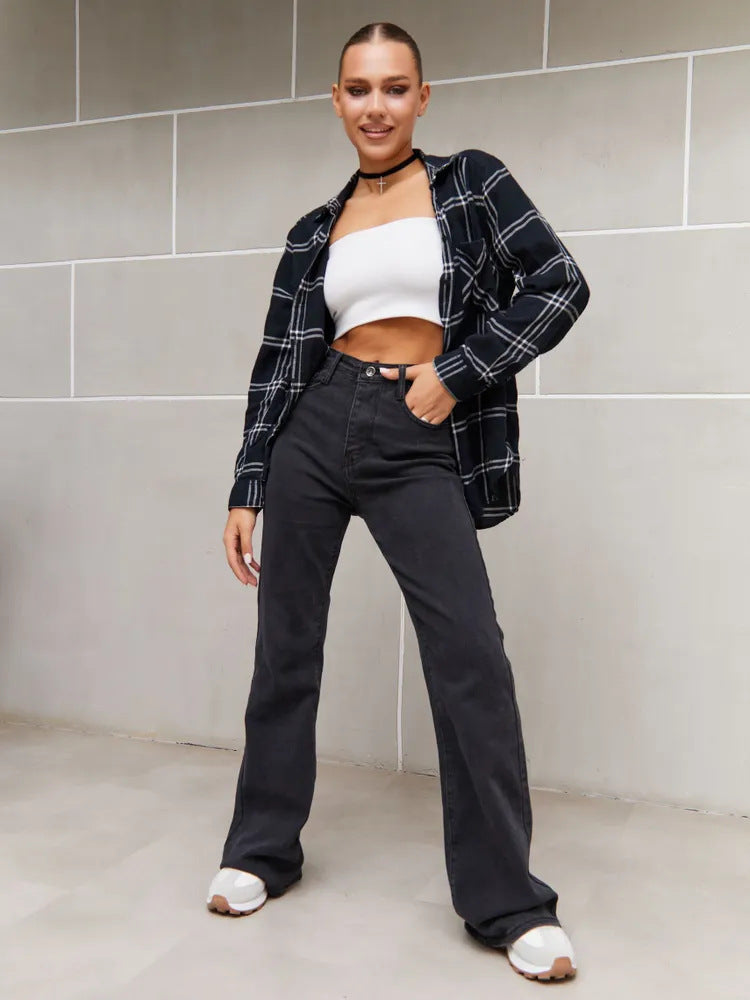 Womens Flared Pants Denim