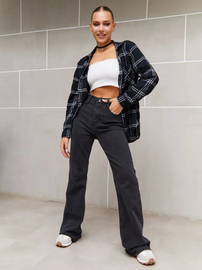 Womens Flared Pants Denim