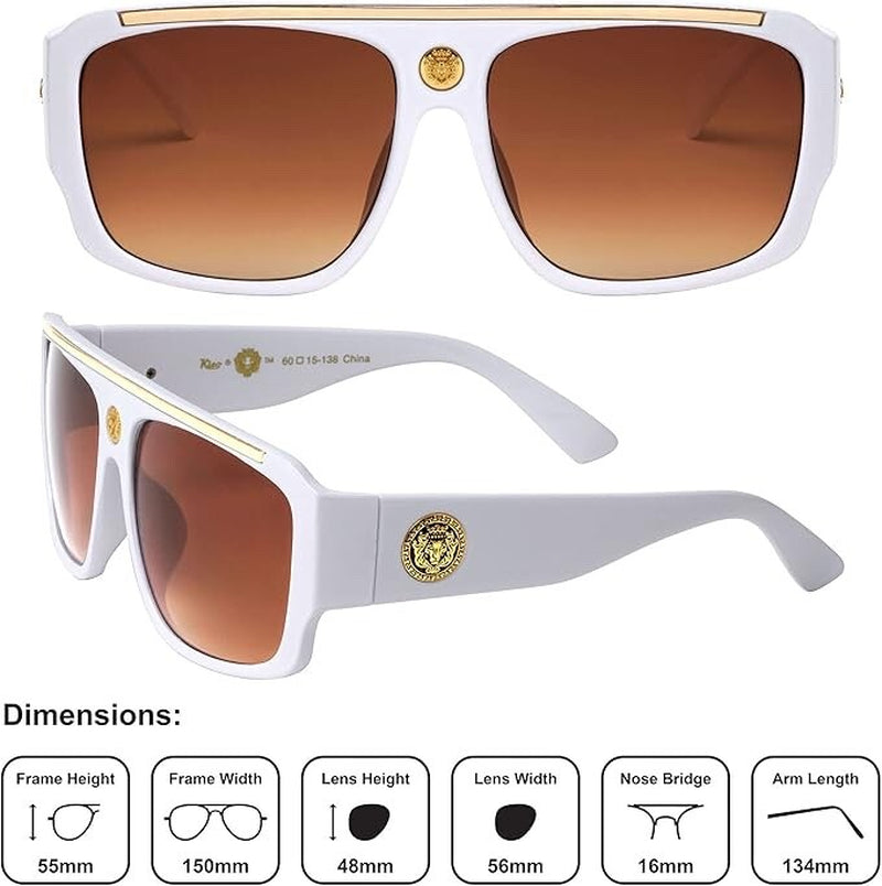 Gafas De Sol Lentes De Moda Para Hombres Grande Style Men Sunglasses Brown Lens