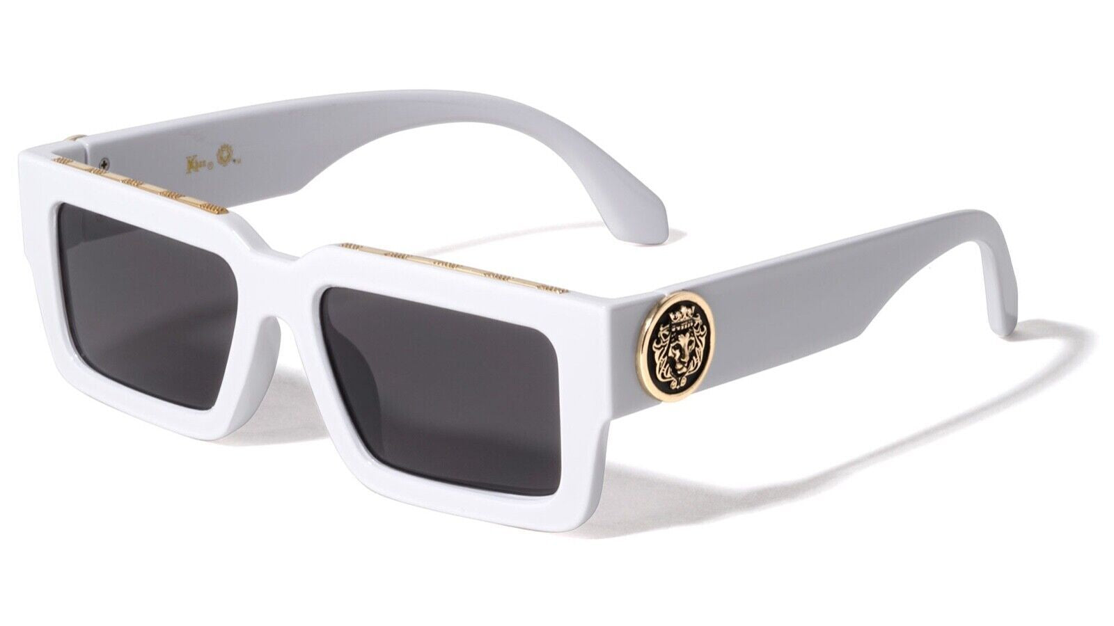 MEN SUNGLASSES HIP HOP SQUARE DESIGNER SHADES RETRO GOLD FRAME RAPPER FASHION