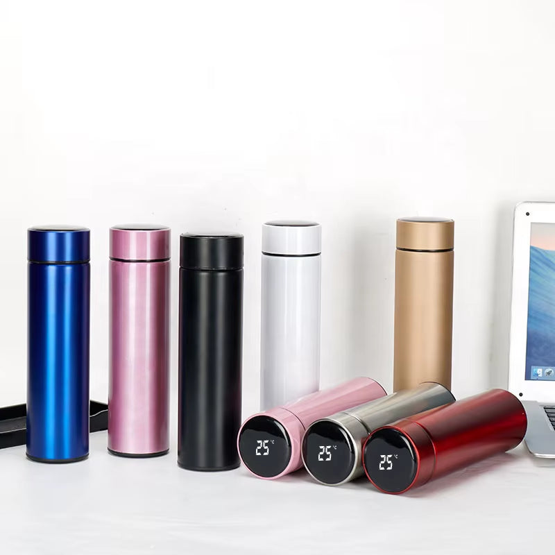 500Ml Business Gift Temperature Display Smart Water Bottles Double Walled Stainless Steel Vacuum Insulated Digital Cups
