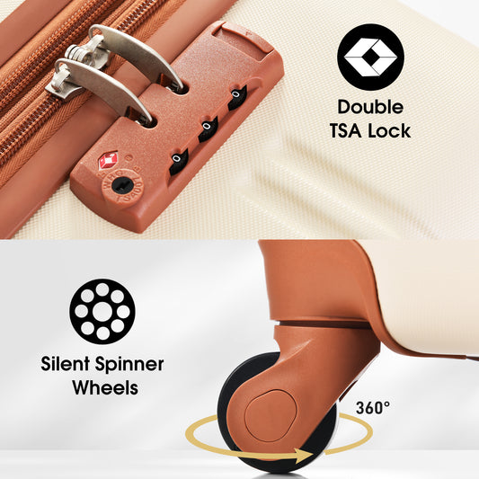 Hardshell Luggage Sets 2Pcs Bag Spinner Suitcase With TSA Lock Lightweight 20- 28