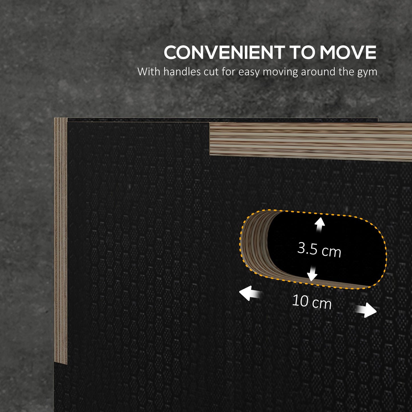 SPORTNOW Multi-Faceted Jump Box, Wooden Step Up Box, For Home, Gym, Exercise, 41/51/61cm - Black