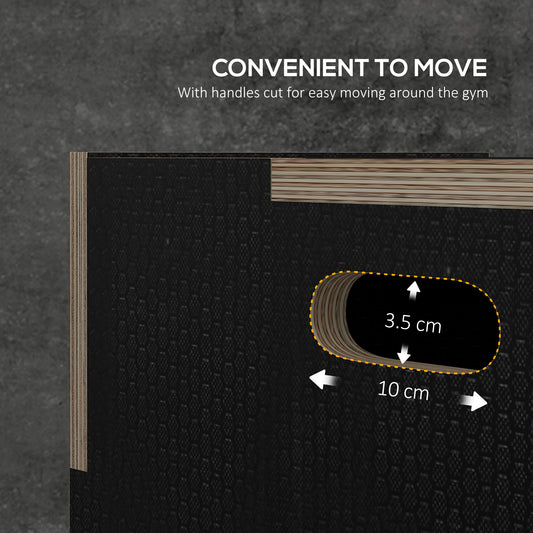 SPORTNOW Multi-Faceted Jump Box, Wooden Step Up Box, For Home, Gym, Exercise, 41/51/61cm - Black