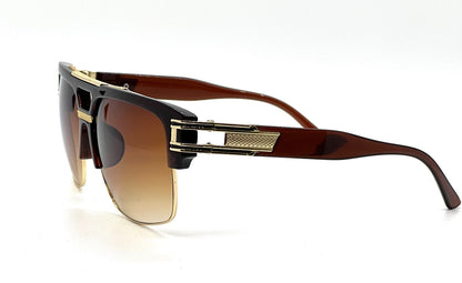 Designer Men Sunglasses Fashion Square Gold Hip Hop Model New Style Shades Blue