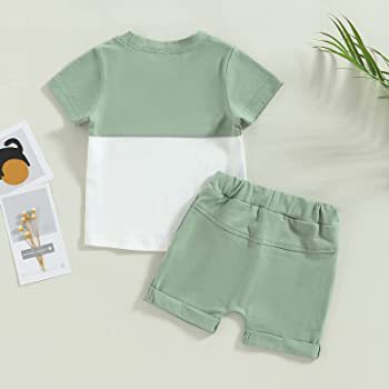 Children's Short-sleeved Shorts Stitching Suit