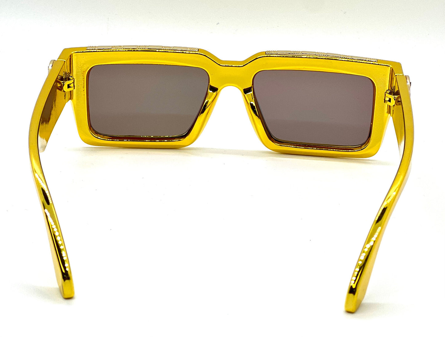 MEN SUNGLASSES HIP HOP SQUARE DESIGNER SHADES RETRO GOLD FRAME RAPPER FASHION