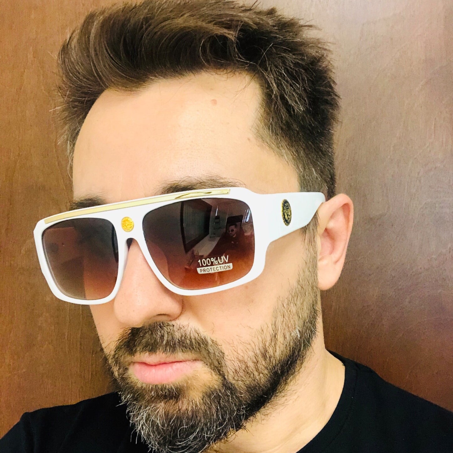 Gafas De Sol Lentes De Moda Para Hombres Grande Style Men Sunglasses Brown Lens