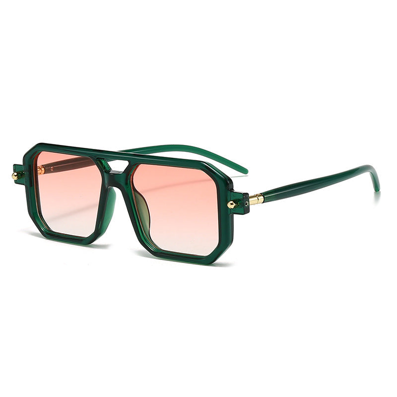 Double Beam Square Frame Sunglasses
