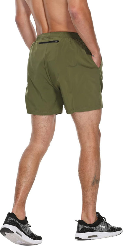 Men'S 5 Inch Running Shorts Quick Dry Lightweight Athletic Gym Workout Shorts with Pockets