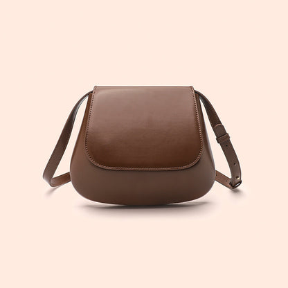 Crossbody Bag Vegan Leather Women Retro Small Saddle Satchel Shoulder Bag With Long Adjustable Strap