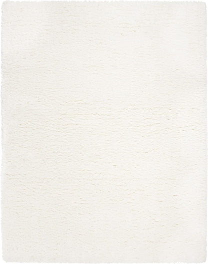 Flokati Shag Collection Area Rug - 6'7" X 9', Ivory, Solid Design, Non-Shedding & Easy Care, 2.75-Inch Thick Ideal for High Traffic Areas in Living Room, Bedroom (FLK950B)