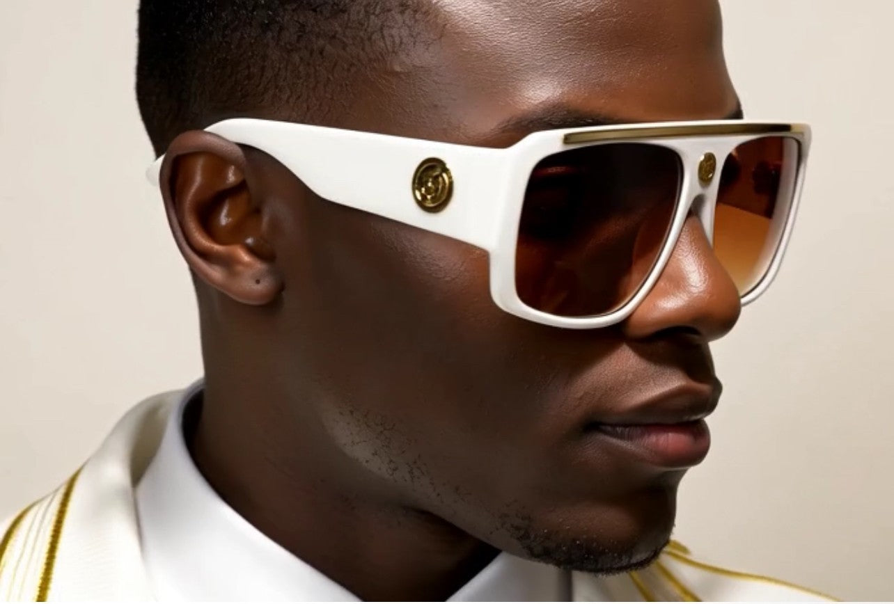 Gafas De Sol Lentes De Moda Para Hombres Grande Style Men Sunglasses Brown Lens