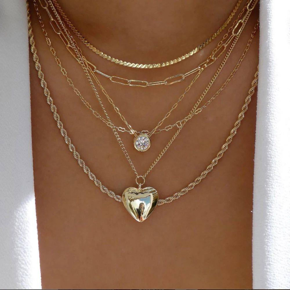 Vintage Gold Multi-style Necklaces For Women