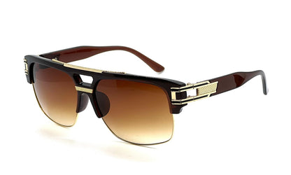 Designer Men Sunglasses Fashion Square Gold Hip Hop Model New Style Shades Blue