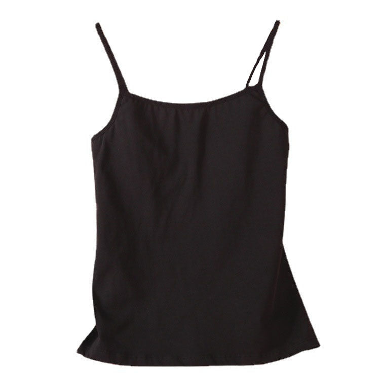 Slim Fit Nylon Ladies Bottoming Shirt With Adjustable Straps