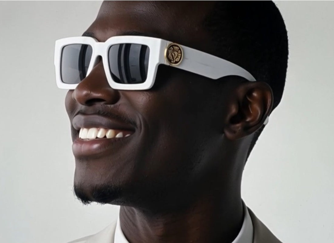 MEN SUNGLASSES HIP HOP SQUARE DESIGNER SHADES RETRO GOLD FRAME RAPPER FASHION