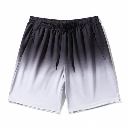 Summer Thin Ice Silk Shorts Men's Gradient Sports Beach Pants
