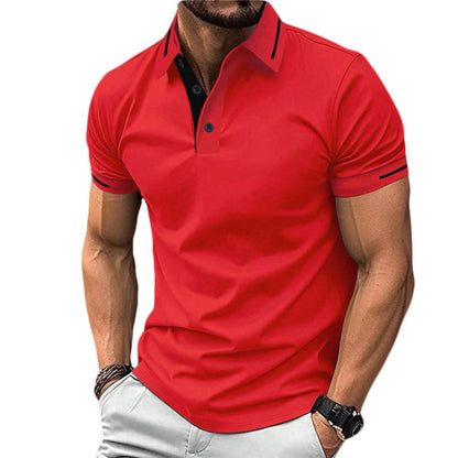 Mens Breathable Casual Short-Sleeve Shirt For Business Commuting
