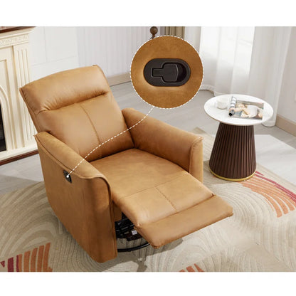Tayani 31.5" Wide Modern Comfortable Upholstered Swivel and Rocker Manual Recliner