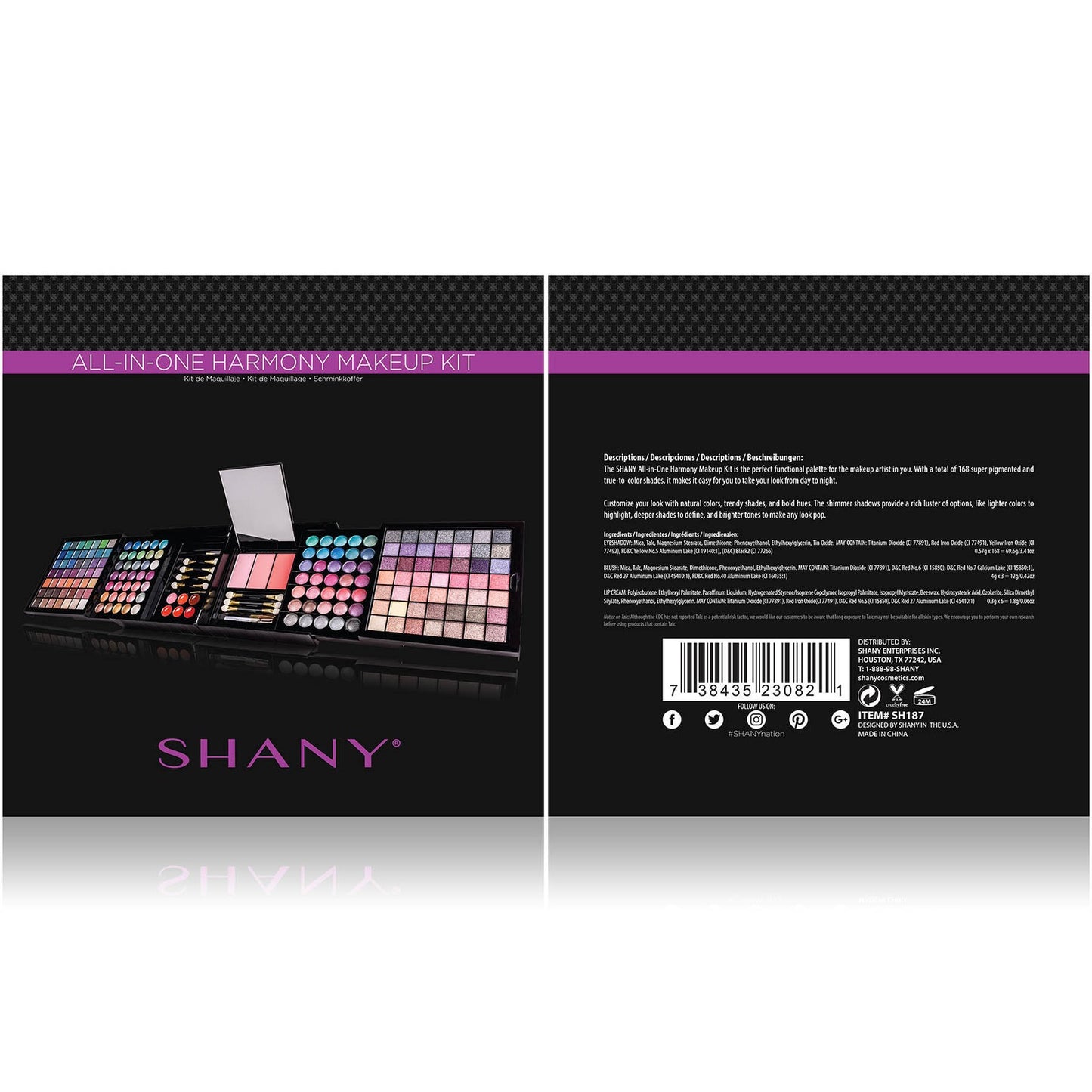 SHANY Harmony Makeup Set Kit - Ultimate Color Combination - Holiday Gift Set