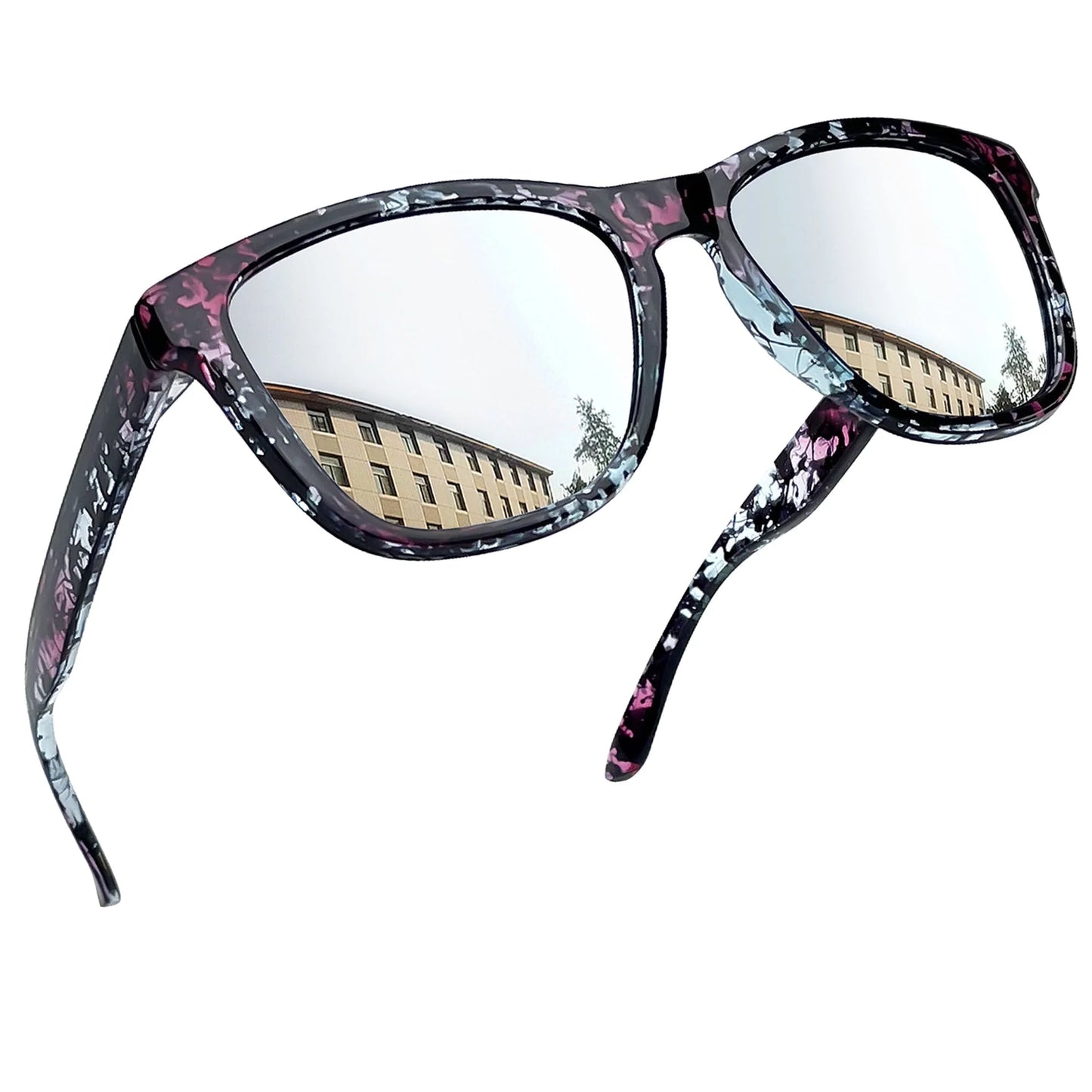Sunglasses for Women Men, Polarized Womens Classic Retro Trendy Square Mirrored Sun Glasses UV400 Protection