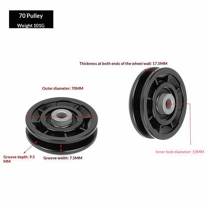 Nylon Silent Gym Frame Pulley Accessories