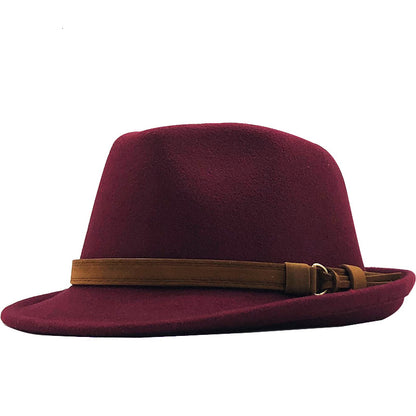 European And American Autumn And Winter Woolen Plain Hat