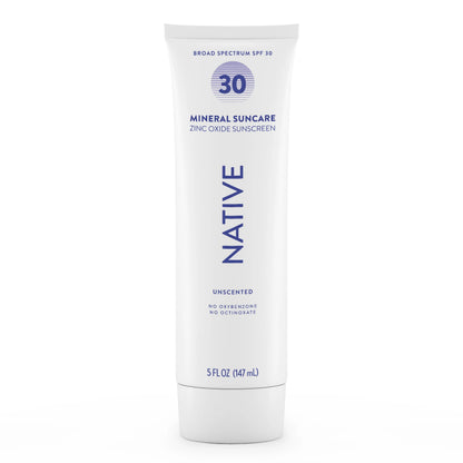 Unscented Mineral Sunscreen Lotion SPF 30, 5.0 Oz