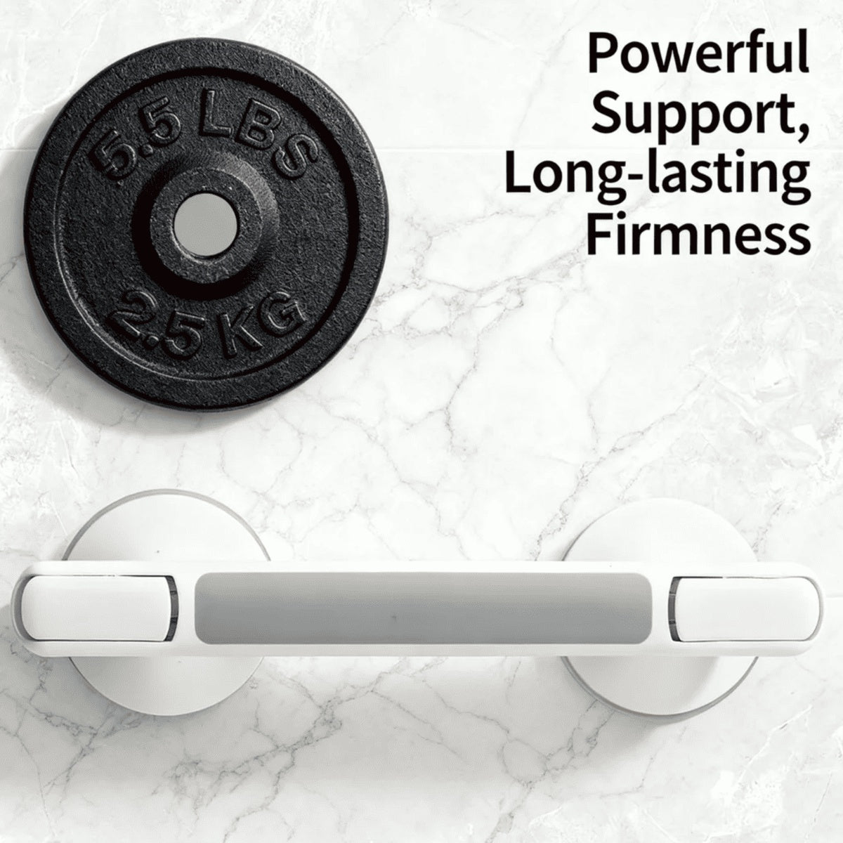 12 Inch Shower Grab Bar With Strong Suction Cups, No Drill Bathroom Safety Handle With Anti-Slip Grip, Portable Balance Assist Handrail For Elderly Seniors Handicap, Window Glass Door Pull Handle