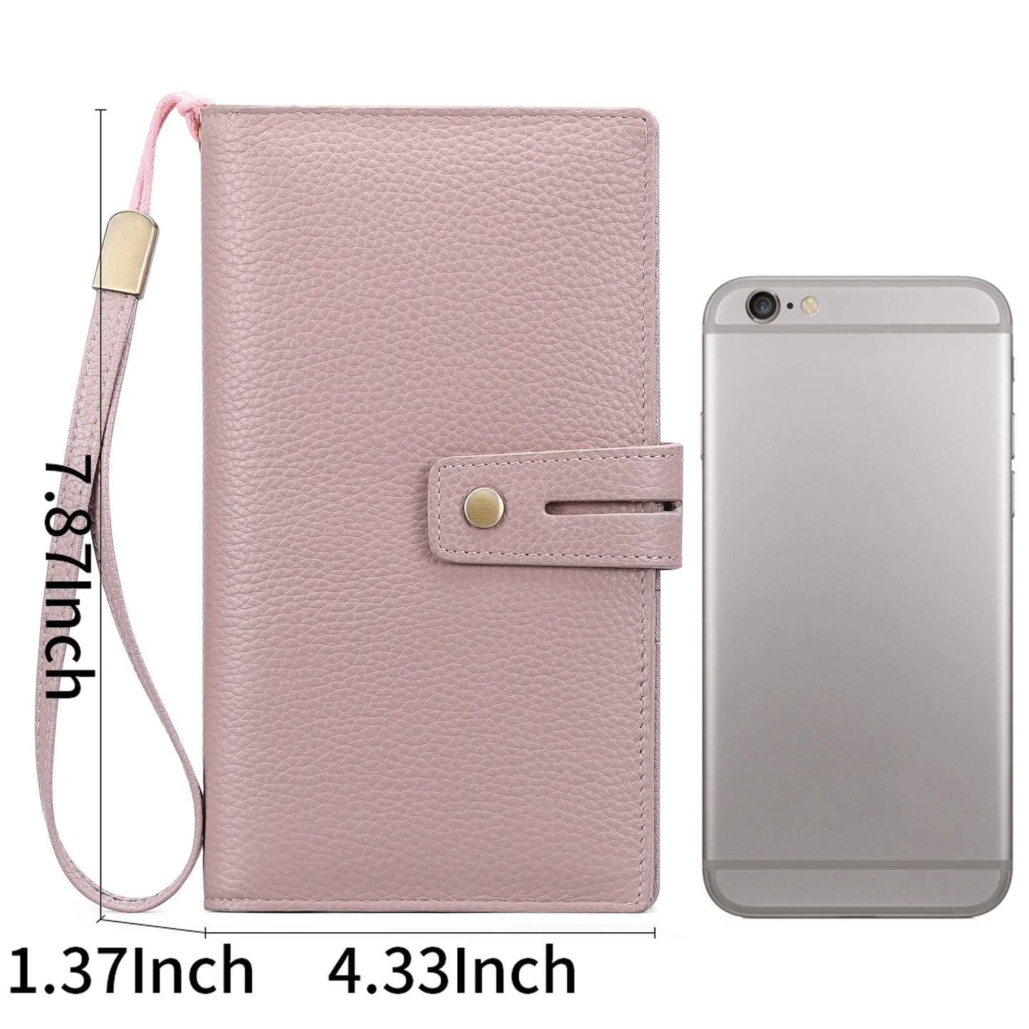 Women Wristlet Wallets Large Capacity RFID Blocking Leather Wallets Credit Cards Organizer with Checkbook Holder